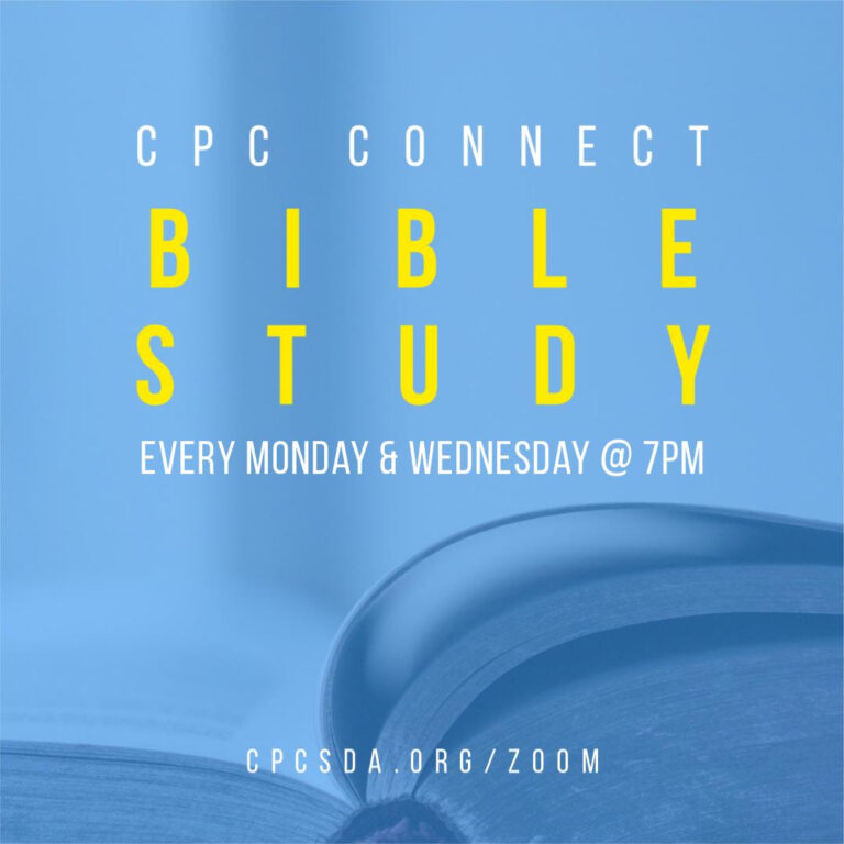 CPC Connect Bible Study – Every Monday & Wednesday